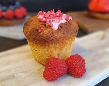 Gluten/laktosefri hindbærmuffin i boks